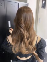 ペレ 原宿(PELE)&nbsp;ミルクティーブロンドダークブルーデジタルパーマ原宿