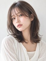オラボ(olabo)&nbsp;透け感シースルーバング×くびれレイヤーミディ