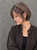 ラベルムバイエーケー(La Belleme by AK)&nbsp;白髪ぼかしベージュ×ミニボブ