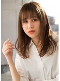 【ART+】グレージュ 大人かわいい フェザーロング