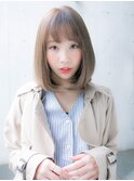 ハイトーンミディアムボブ