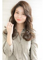 オラ ボーテ(Aura Beaute)&nbsp;大人かわいい/グレーベージュ/フリンジウェーブ/モテ髪/ゆるふわ