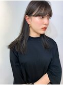 nude仲井【切りっぱなし】ミディアムヘア【ダークアッシュ】