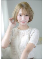 ロンドジェネルーズ 柏(Lond generous)&nbsp;【斉藤 航人】くすみブルーのテラコッタボブ