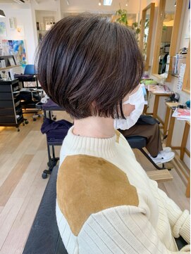 オーシャン(Ocean) [OCEAN Hair&Life藤原純] 明るめの白髪染めハンサムショート☆