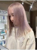 ba372_透明感ニュアンスカラーオン眉ショートミルクティーピンク