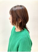 髪質改善ライトミディアムウルフローズパールピンク
