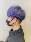 ツーブロック×ブルーラベンダー