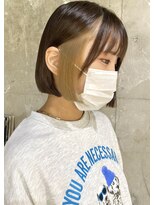 トッカ 札幌(tocca) 【熊澤】ミルクティーベージュイヤリングカラー×ミニボブ