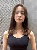 韓国前髪顔周りロング×インナーグレージュ[心斎橋/髪質改善]