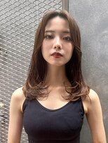 ロンド ストラーダ 心斎橋(Lond strada)&nbsp;韓国前髪顔周りロング×インナーグレージュ[心斎橋/髪質改善]