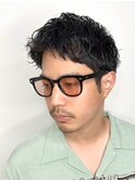 スパイキーショートツイストスパイラルパーマフェードカット