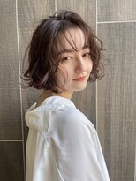 ジエクトカナウ 大阪梅田店(The Ect canow) マチルダボブ前髪ボブパーマラフニュアンスフレンチカジュアル