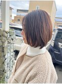 伸ばしかけまるみボブ