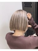 アンブレラカラーボブデザインカラーハイトーンローライト