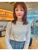 前髪と顔まわりレイヤーカット