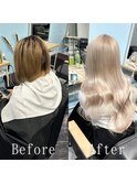 ホワイトベージュ#シールエクステ#韓国#シアーカラー#静岡