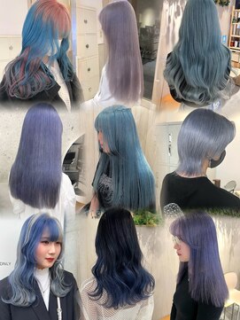 フリーラ 表参道(freera) ブリーチ2回~ ブルーカラー 水色カラー パープルカラー