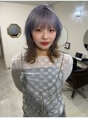 グラデーションカラー/パープル×イエローブラウン