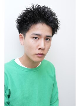 モリゲン フェローシップ レグ(MORIGEN fellowship REGU) メンズカットアップバングスパイキーショートブルーブラック0603