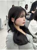 前髪顔まわり韓国ヘアレイヤーカットサイドバンク2wayバンク韓国