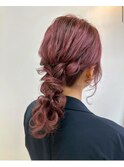 ヘアセットミニウルフタッセルボブセミロング