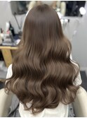 ヘーゼルベージュ ブリーチなし レイヤーカット 海外風