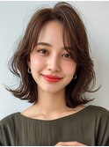 ショート ウルフ 顔周りカット くびれヘア 暗めカラー 20代30代
