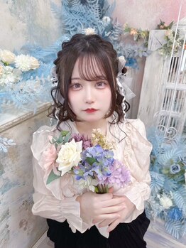 ヘアセット アリエス 池袋駅東口店(Aries)の写真/ヘアセット¥1,900/崩れないヘアセットが定評◎結婚式・パーティーに新しいヘアセット&ヘアメイクをご提案!