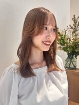 リル 茅ヶ崎(Liru:) くびれヘア/アプリコットオレンジ/ハイライトカラー/茅ヶ崎