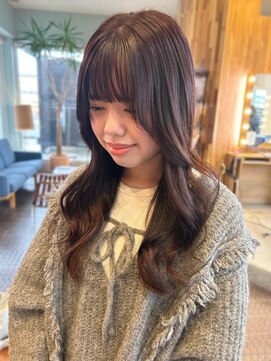 ヘアラウンジ アングゥ(hair lounge ungu) やわらかボルドーブラウン