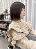＊顎下2センチ外ハネ切りっぱなしぱつっとボブ＊