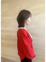 ニジム 京都(nijimu)&nbsp;グレージュブラウンレイヤーミディアム