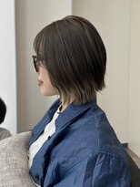 ジーナ 吉塚(Zina)&nbsp;外ハネボブ×オリーブグレージュ【福田】吉塚美容室 髪質改善