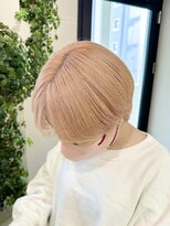 ユウル 横浜(juhl.)&nbsp;ハンサムショートペールオレンジブリーチダブルカラー横浜横浜駅
