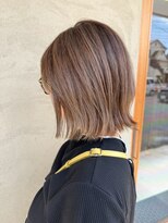 ラポール 蟹江(RAPPORT) 【ショート】大人可愛い似合わせミニボブ◇透明感カラーで朝楽