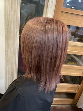 ボアップ 新居浜店(boappu) #ピンクベージュ #ダブルカラー #ボブ