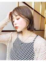 アフロートリノ(AFLOAT Leino)&nbsp;【修】20代30代40代◎透明感カラー×韓国切りぱなしボブ