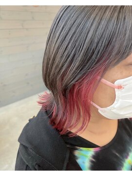 ルチェア ヘア(Lucea Hair) インナーレッドぼぶ