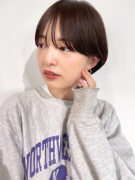 ディッセンバー 神宮前(December) 大人かわいい小顔ひし形耳かけショートボブ黒髪渋谷原宿神宮前