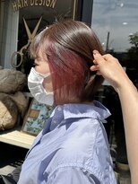 ヘアーデザイン ジュモク(Hair Design Jumoku) ピンクイヤリングカラー