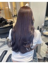 ヘアサロン ガリカ 表参道(hair salon Gallica)&nbsp;ゆる巻きロング x ラベンダーグレー/ブリーチなし