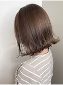 大人美人外ハネボブショコラアッシュ前髪小顔カットモテ髪