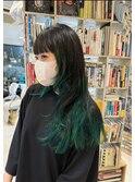 30代40代ダークアッシュ黒髪ボブウルフネビージュ小顔韓国