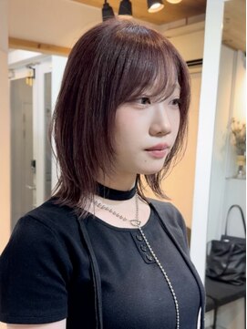 キラ 渋谷(KILLA) ★レイヤーカット/美髪/イメチェン/ミディアム/ワインレッド