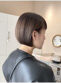 ミニボブ　グレージュ　ワンカールボブ