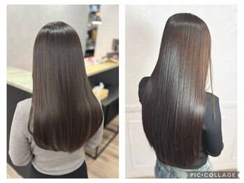カーフリヘア ウル 千葉店(Kahuli hair Ulu)の写真/髪と頭皮に優しい薬剤で髪内部の歪み&髪の繊維を整え髪質改善！[縮毛矯正/髪質改善/インナーカラー/千葉駅]