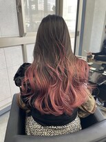 シエンゴールド(CIEN gold)&nbsp;グラデーションカラー ピンク ベージュ#浜松駅 #カラー#ブリーチ