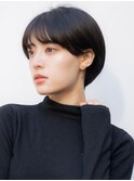 ショートボブ20代30代40代大人可愛い暗髪うる艶髪青山表参道