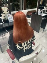 アース 南福島店(HAIR&MAKE EARTH)&nbsp;ブリーチ1回でできるオレンジカラー☆